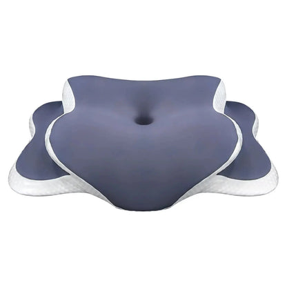 Ergonomic Cervical Pillow Memory Foam Pillow Neck Pain Relief Comes With Ice Silk Pillowcase Adjustable For Back Side Sleepers